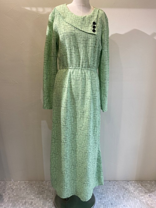 single collar mint green dress【北口店】