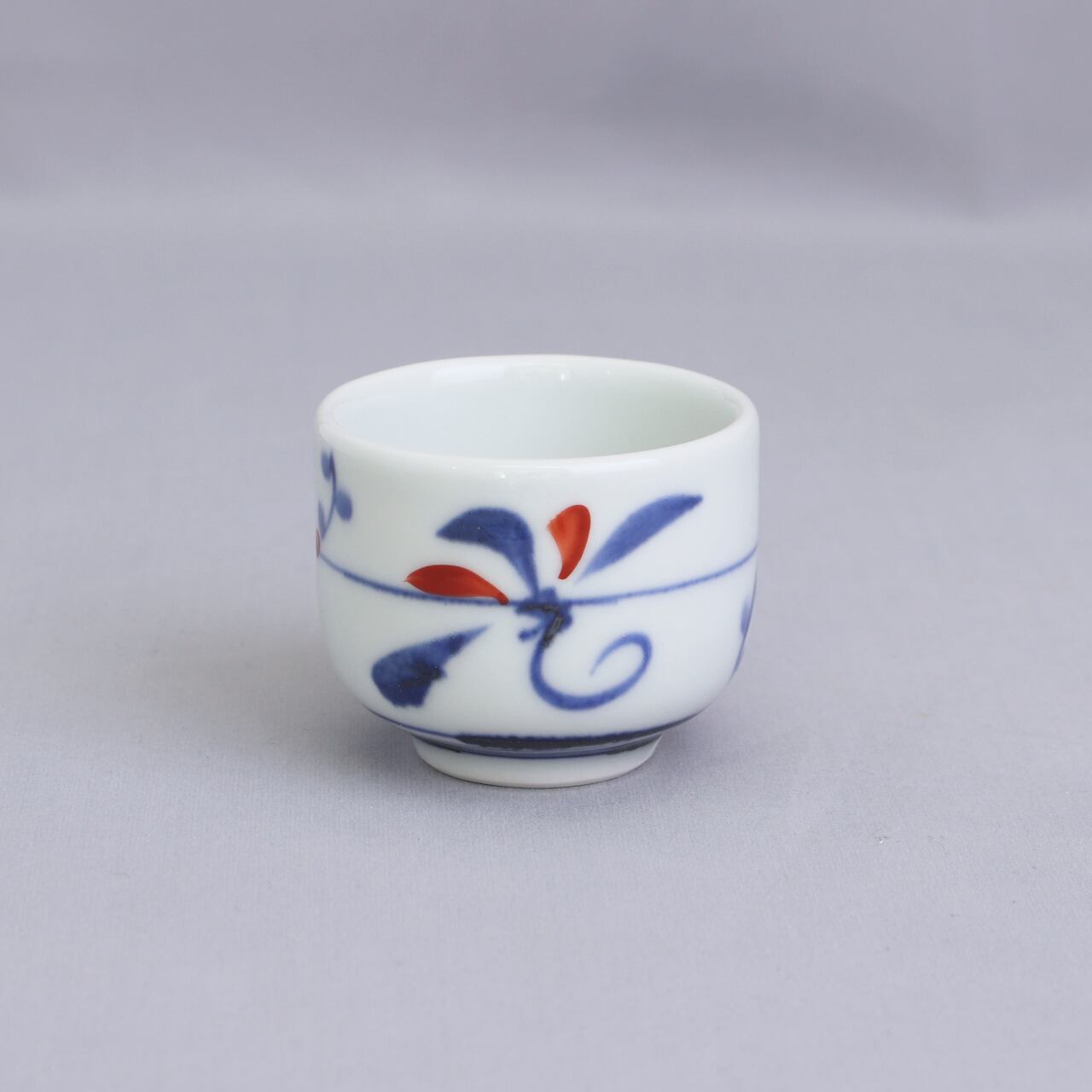 砥部焼 千山窯 ぐい呑（中） 上絵とんぼ