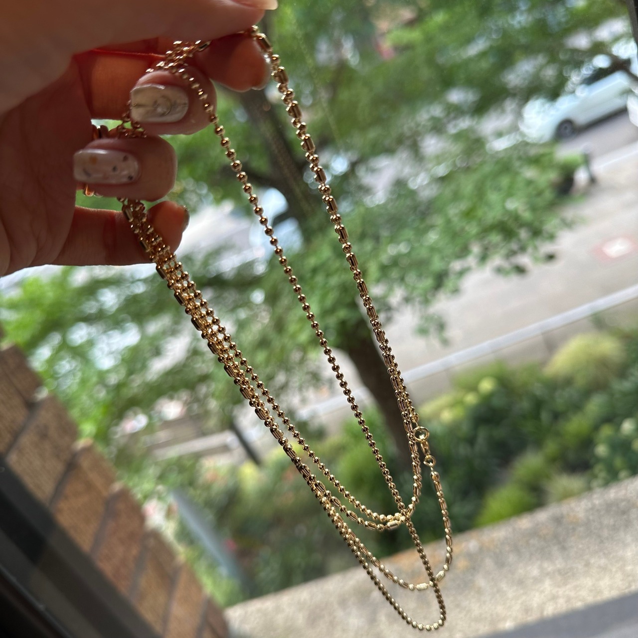 203N　ロングネックレス