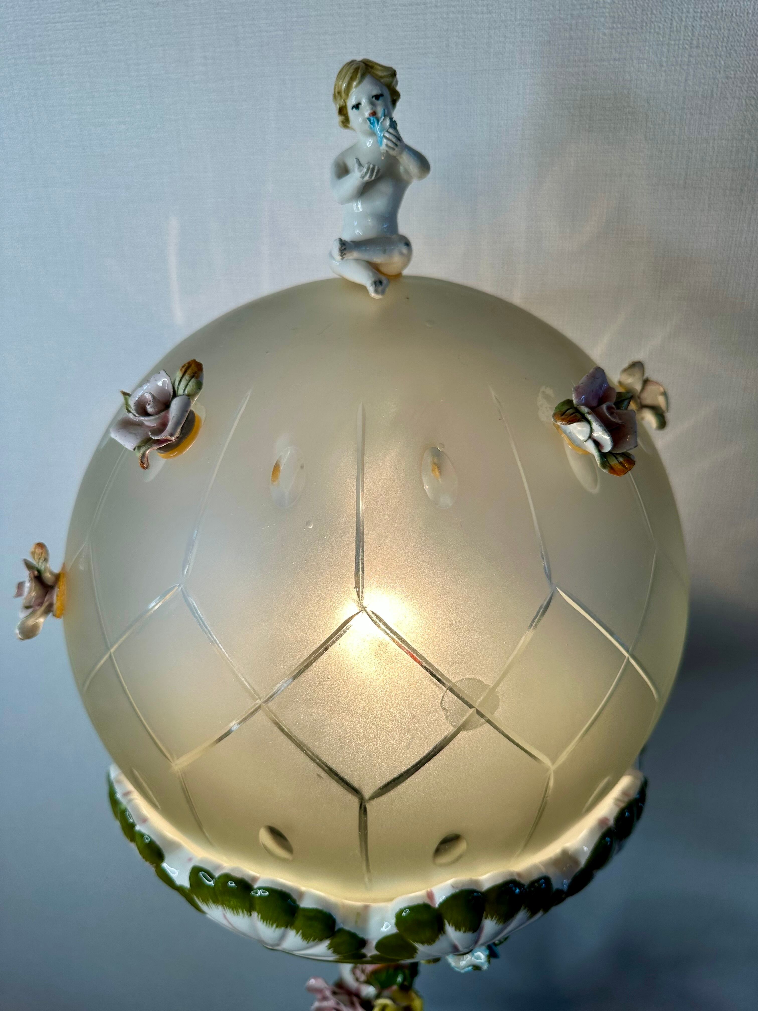 イタリア カポディモンテ 陶器スタンドライト | VINTIQUES