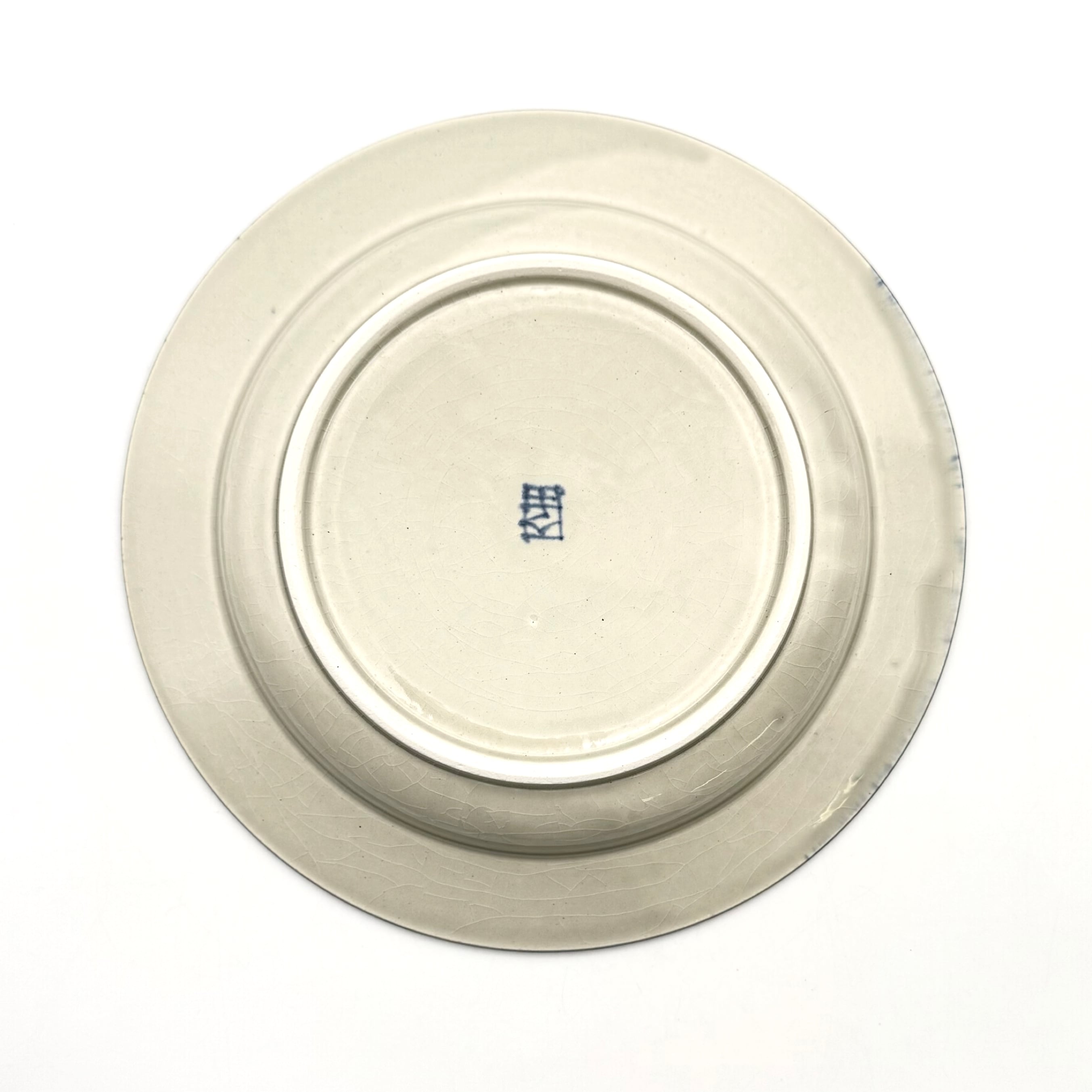 チェック 21.5cmリム深皿 ブルー | 24to3［西富陶磁器オンラインストア