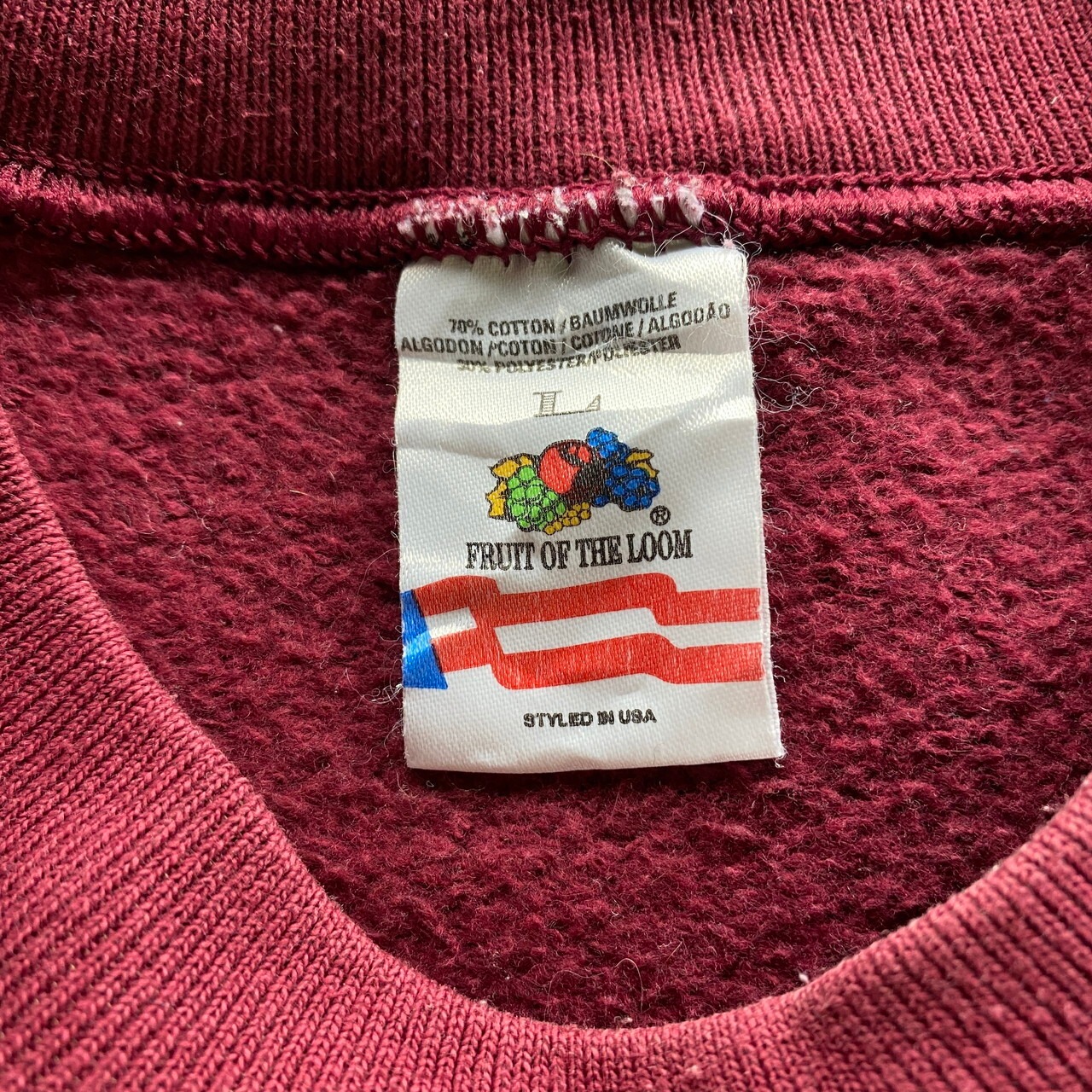 90年代 アイルランド製 ユーロ FRUIT OF THE LOOM フルーツオブザ 