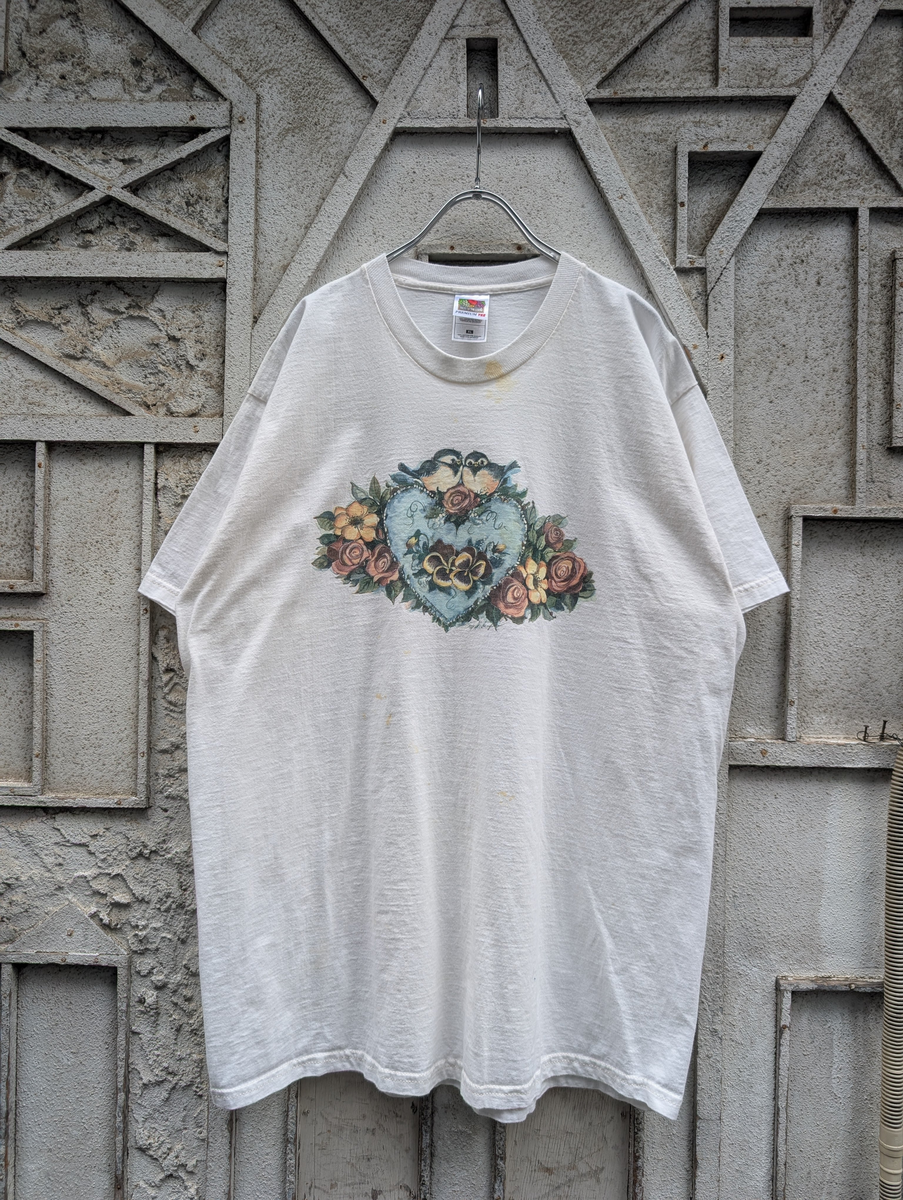"FLOWER & BIRD" print tee