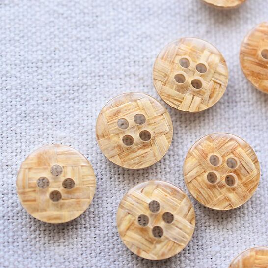 穀物チェック×ナチュラルベージュ 4穴 13㎜