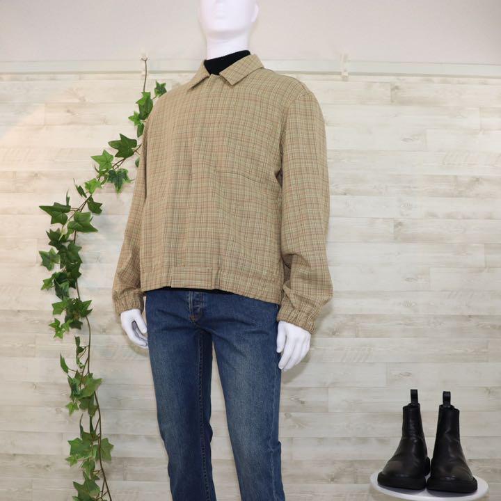 AURALEEウールダブルフェイスチェックブルゾン サイズ4/XL 2020SS