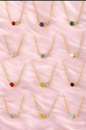 誕生石カラーネックレス