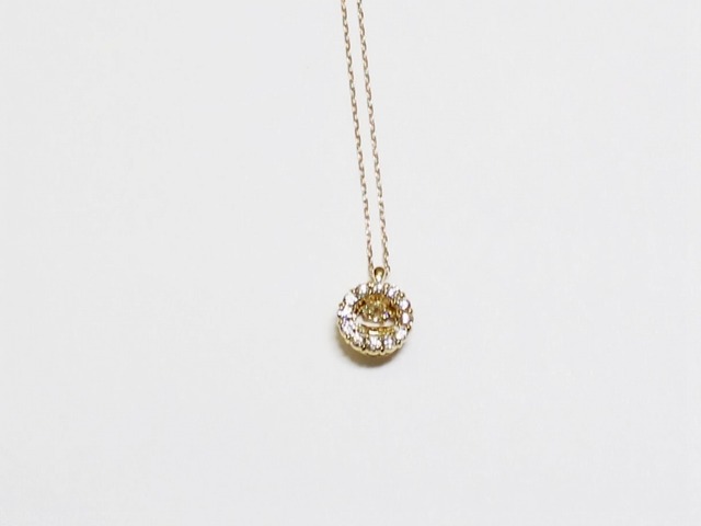 K18WG/YG/PG 0.2ct ダイヤ ダンシングペンダントネックレス