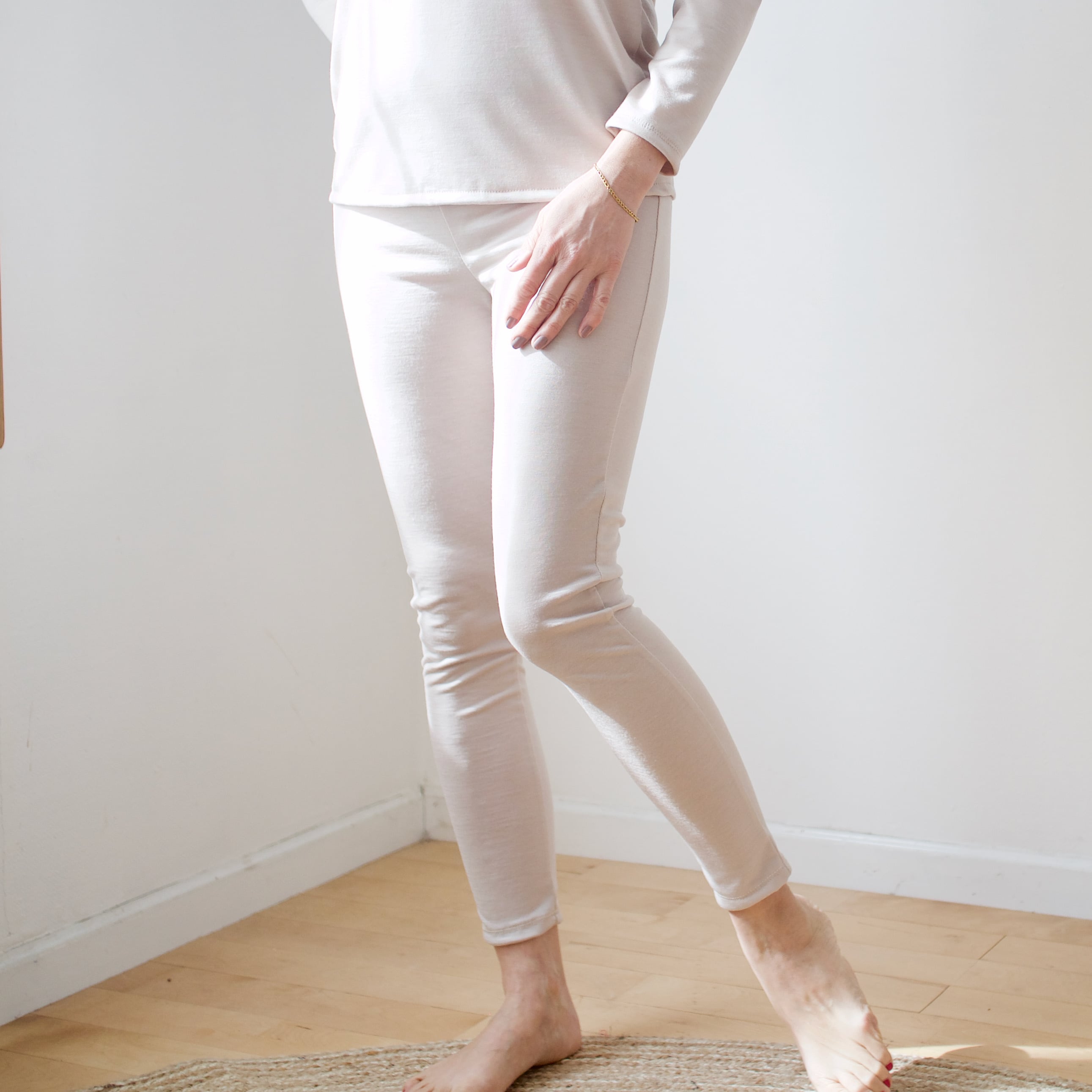 メリノウールインナー <レギンス> ライトベージュ