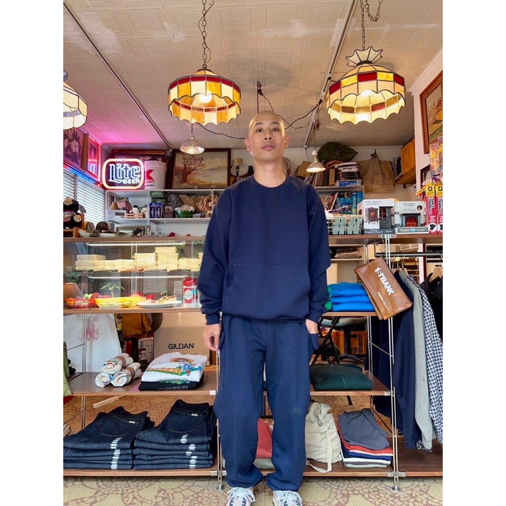 RELAX FIT by SUPERMARKET / RF Muff Pocket Crew Sweat - RF マフ