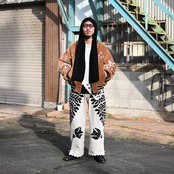 Leh /  Embroidery SKA Reversible Blousonコーディネート