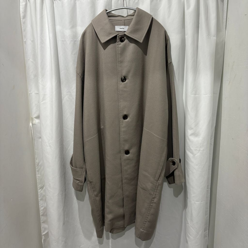 marka マーカ SHIRT COAT WOOL SOFT SERGE ステンカラーコートM21C