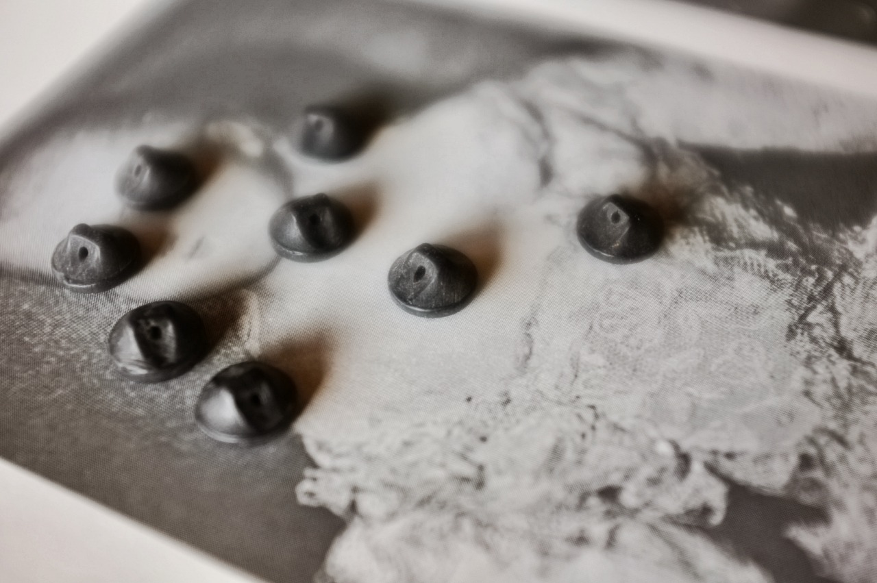 1900s フランス 漆黒の満月と世紀末的黒ボタンセット jais フレンチジェット アンティーク