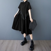 イレギュラーフリル ワンピース 30074