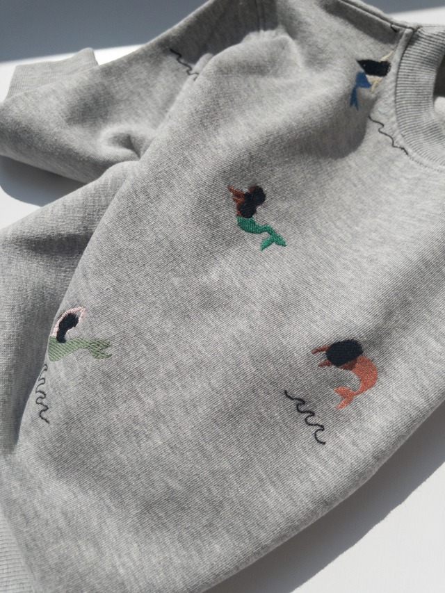 《即納》LAST1 FISH&KIDS/ ALLOVER EMBROIDERY MERMAID SWEATSHIRT