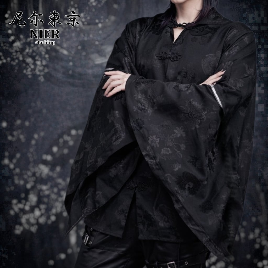 和華妖艶” CHINA BUTTON HOOD TOP【BLACK】 | NIER CLOTHING