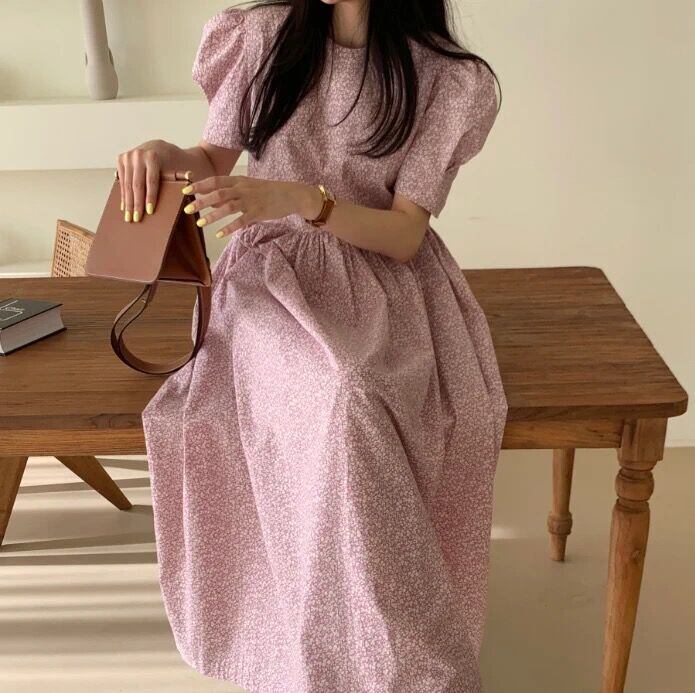 ◆予約◆スモールフラワーワンピース(ネコポス対応)(ご注文から1-2週間程でお届け)