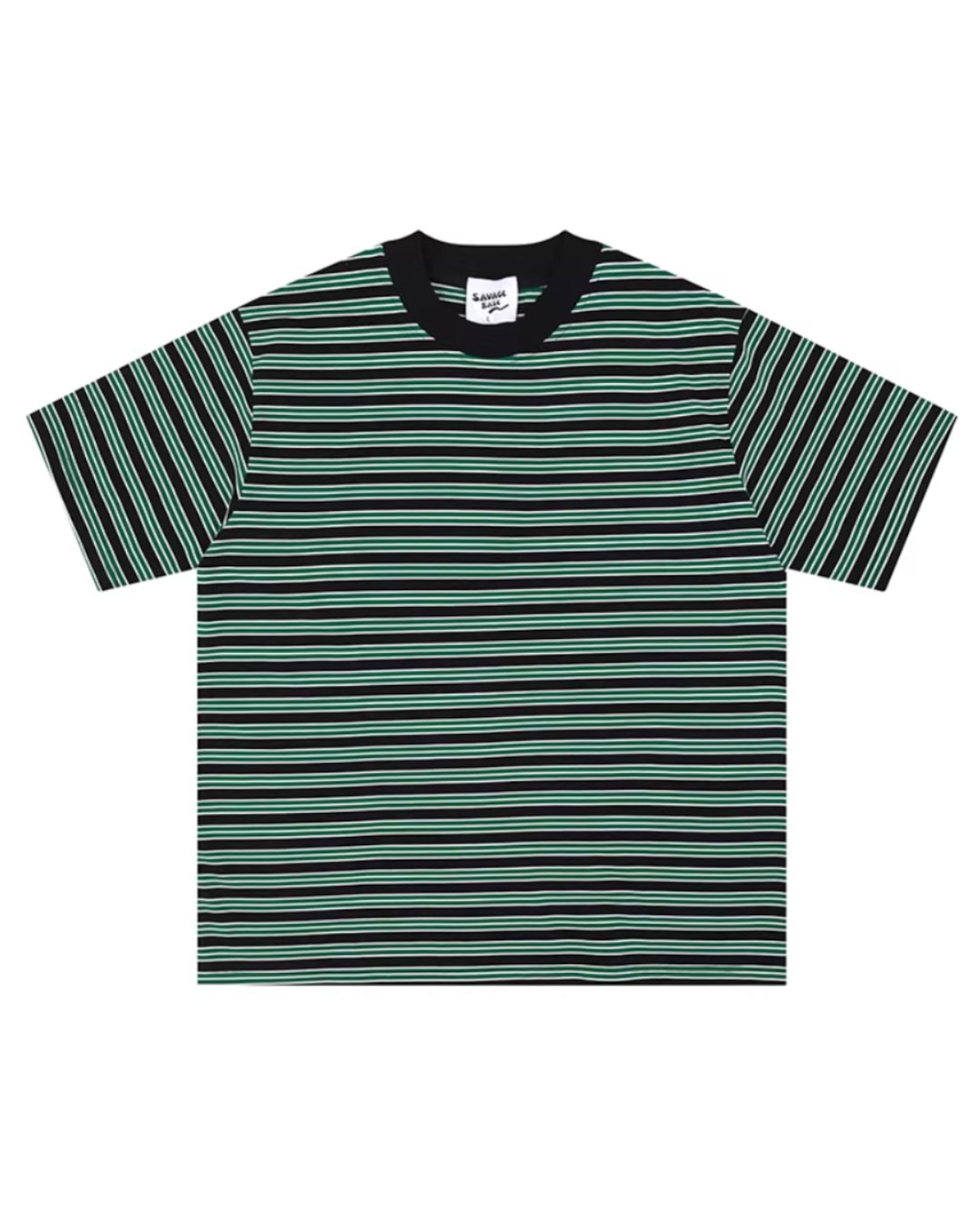 クールネックボーダー半袖Tシャツ　S0407