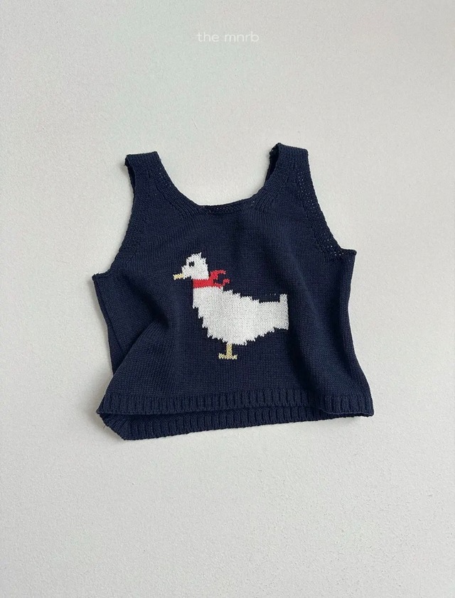 【即納】duck knit vest