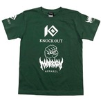 【Cotton100％】KNOCKOUT×MARRIONAPPAREL T-shirts (アイビーグリーン×ホワイト)