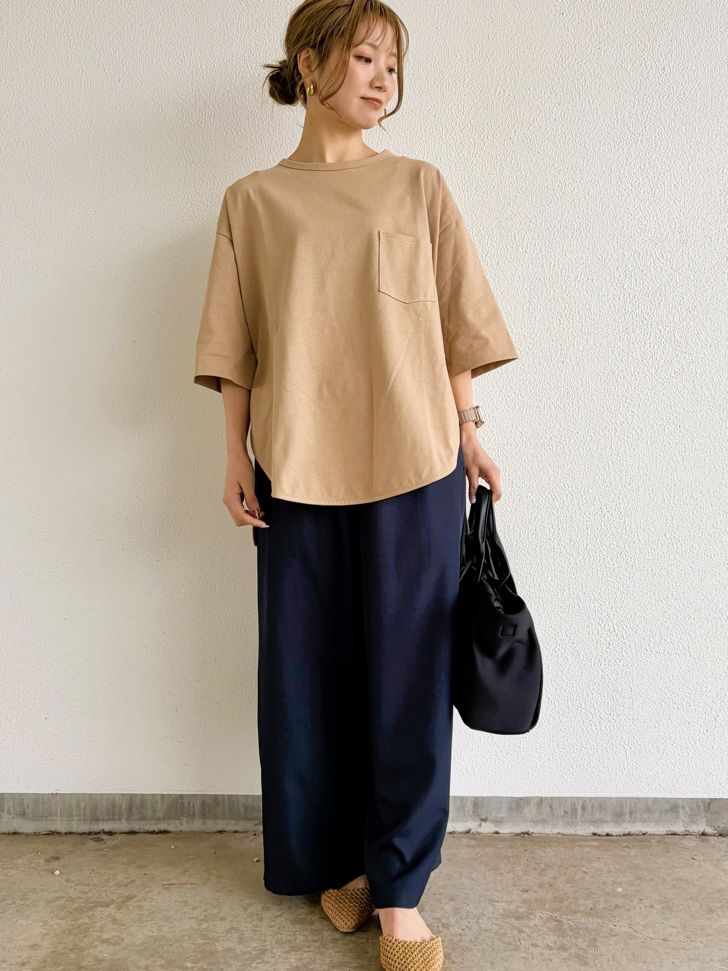 ○○○9286】デラヴェ交編式天竺ドルマンスリーブTシャツ (8807-63024