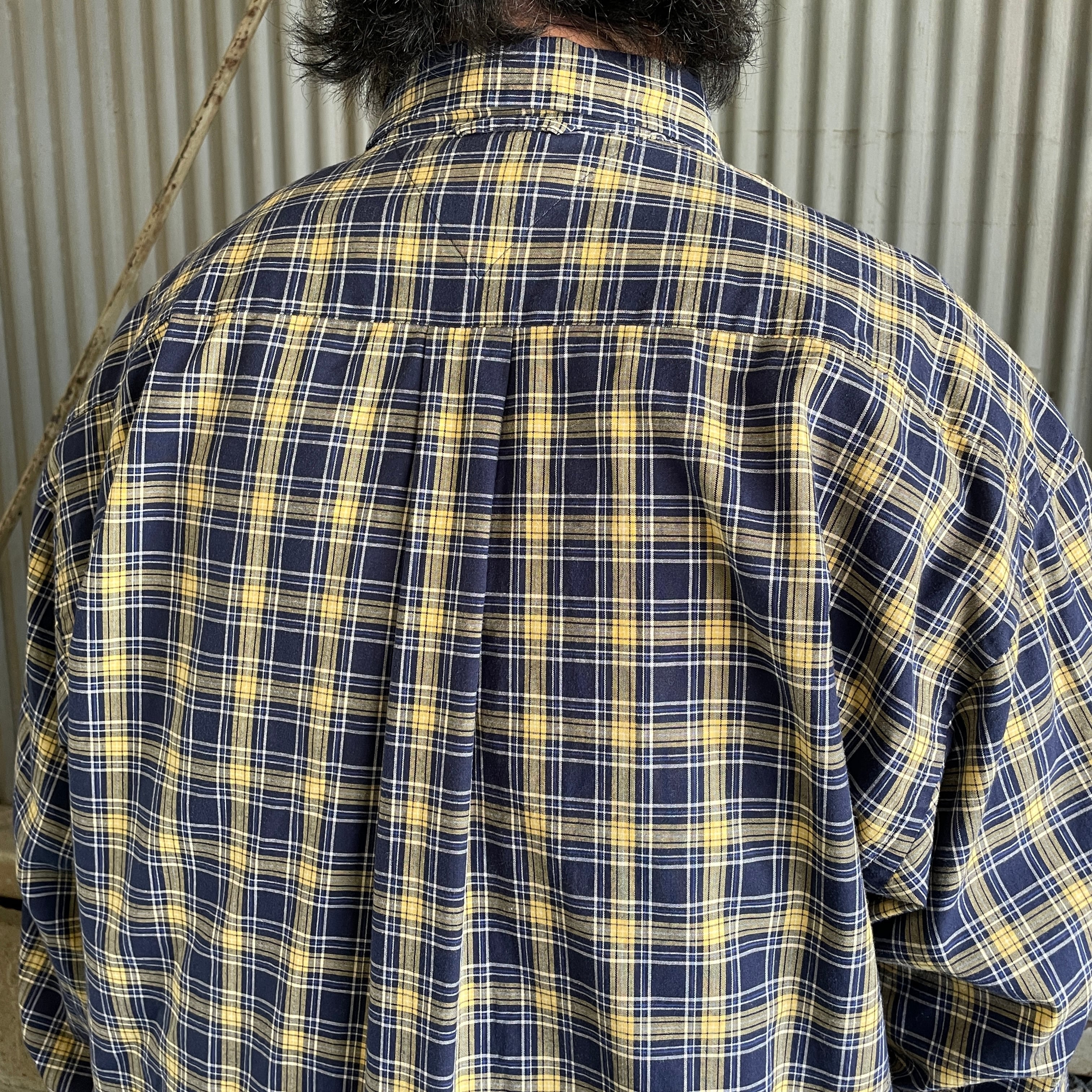 90年代 TOMMY HILFIGER トミーヒルフィガー 長袖 チェックシャツ 