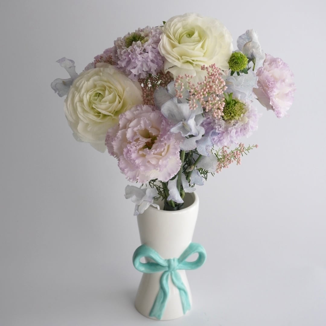 【3/16まで延長】【Echo余韻のお花】パステルでふわふわなうさぎさんブーケ