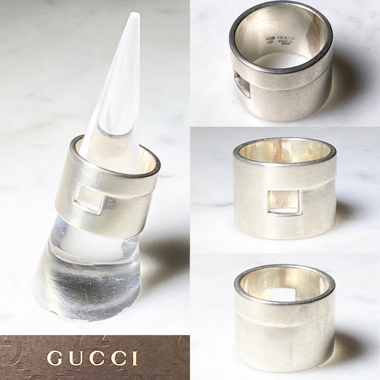 GUCCI silver wide ring