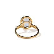 【再入荷】Mala指輪:大輪の花のようなアクアマリン