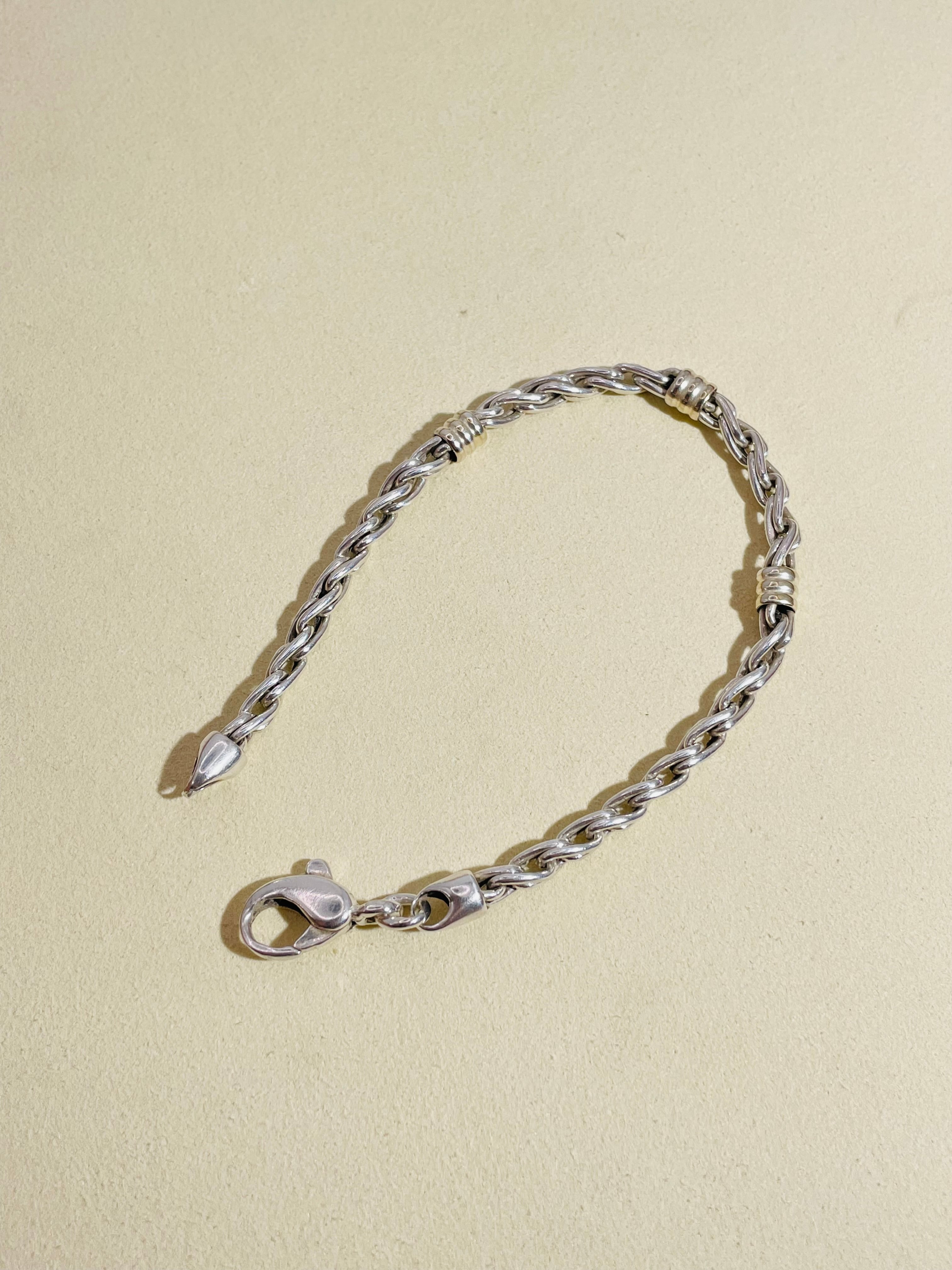 Twist Rope Chain Bracelet -Italy-