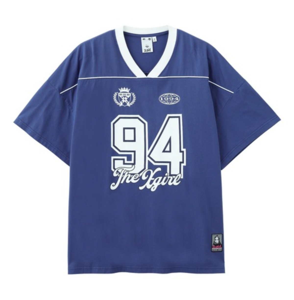 X-girl】FACE LABEL NUMBER BIG TEE DRESS Tシャツワンピース