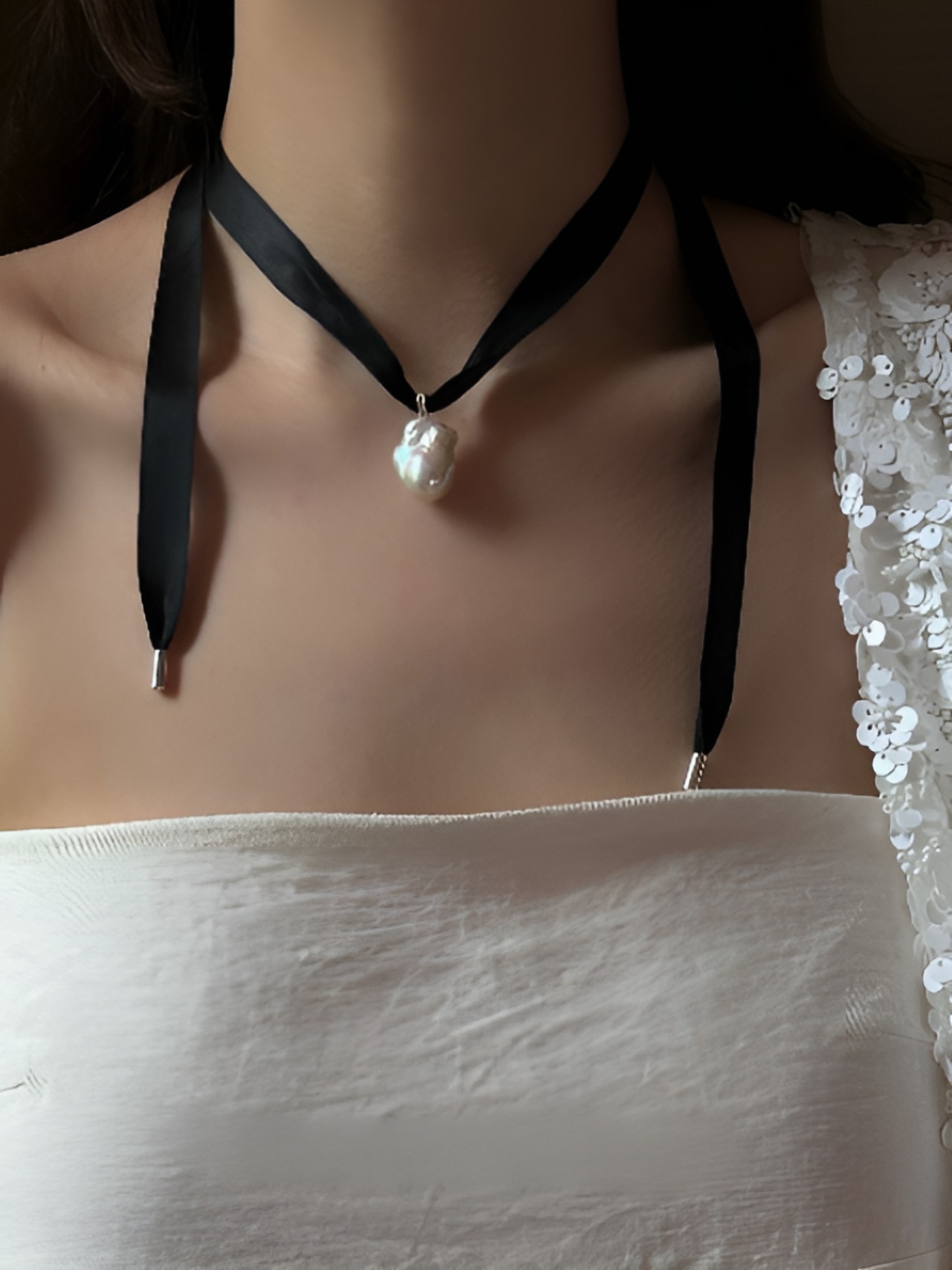 Handmade natural silk necklace【H00060】