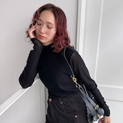 フロントダブルハイネックシアーPO/ブラック
