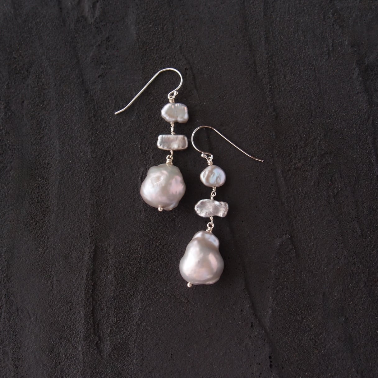 【SV】Baroque Pearl Mix Earrings/バロックパール ミックスピアス