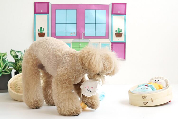 gyoza play toy / ペット 犬 おもちゃ 知育玩具 ノーズワーク おやつ隠し 可愛い わんちゃん おもちゃ ストレス解消