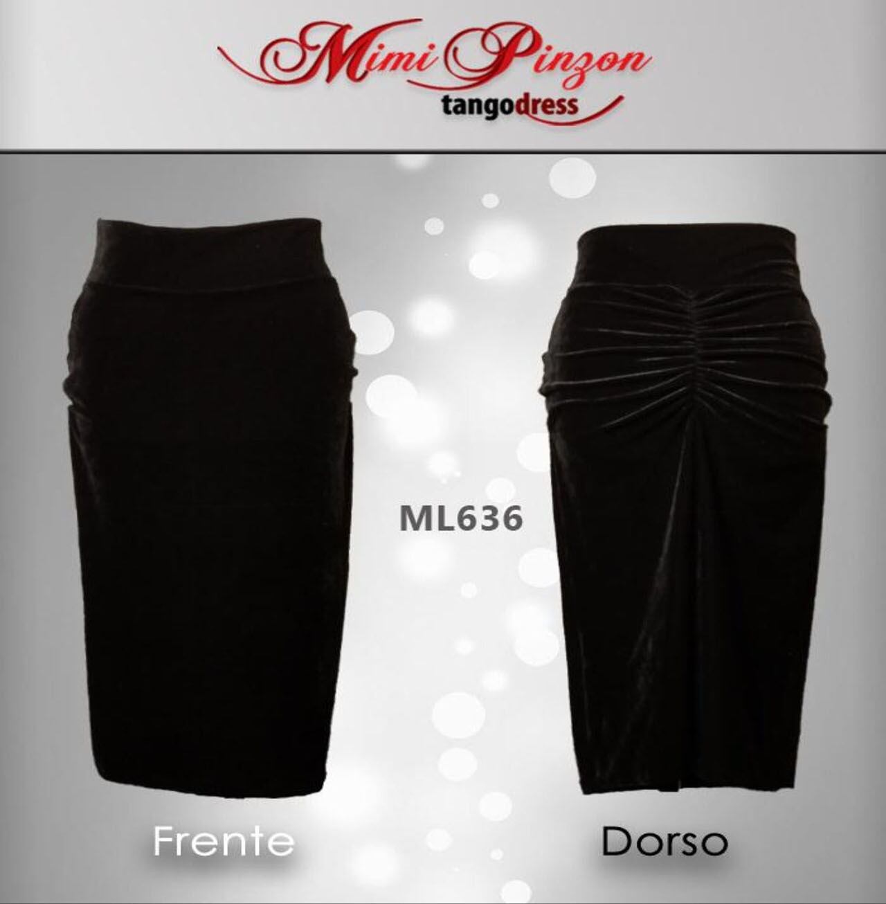 VESTIDO DE MIMI PINZON　ミロンガ用　ベロアスカート Sサイズ