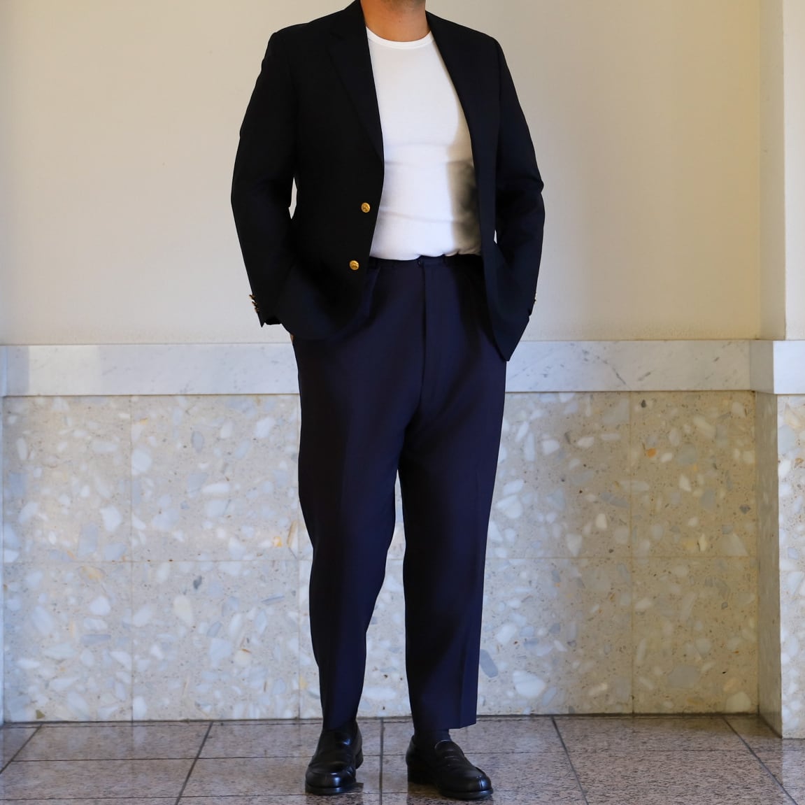 極美品】BROOKS BROTHERS Loro Piana Made in Canada wool Navy blazer