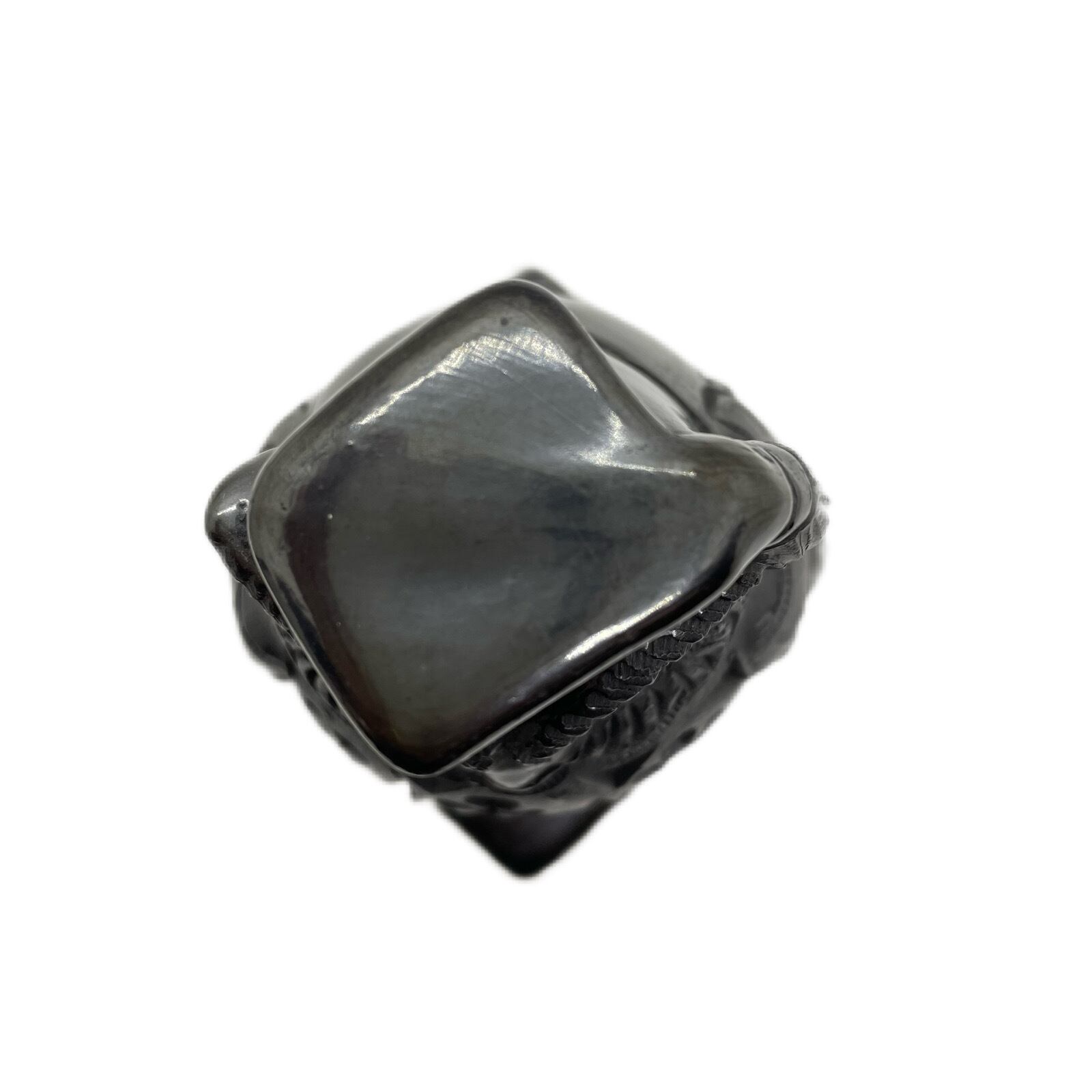 オアハカ州のバロネグロ（黒い陶器）フクロウ Oaxaca Coatepec Barro