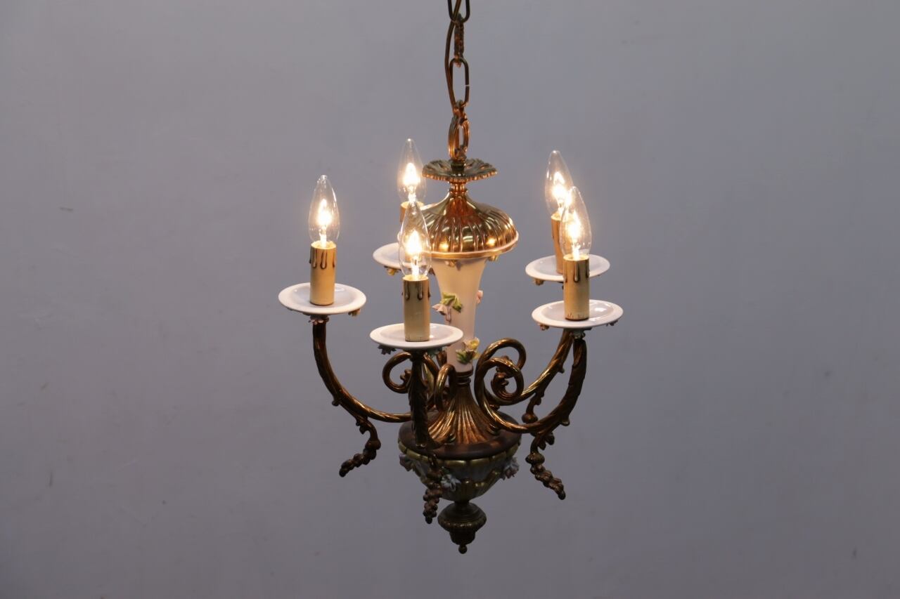 オブジェ　カポディモンテA.SANTINI アンティーク照明 レトロ イタリア製 オブジェ カポディモンテA.SANTINI アンティーク照明 レトロ