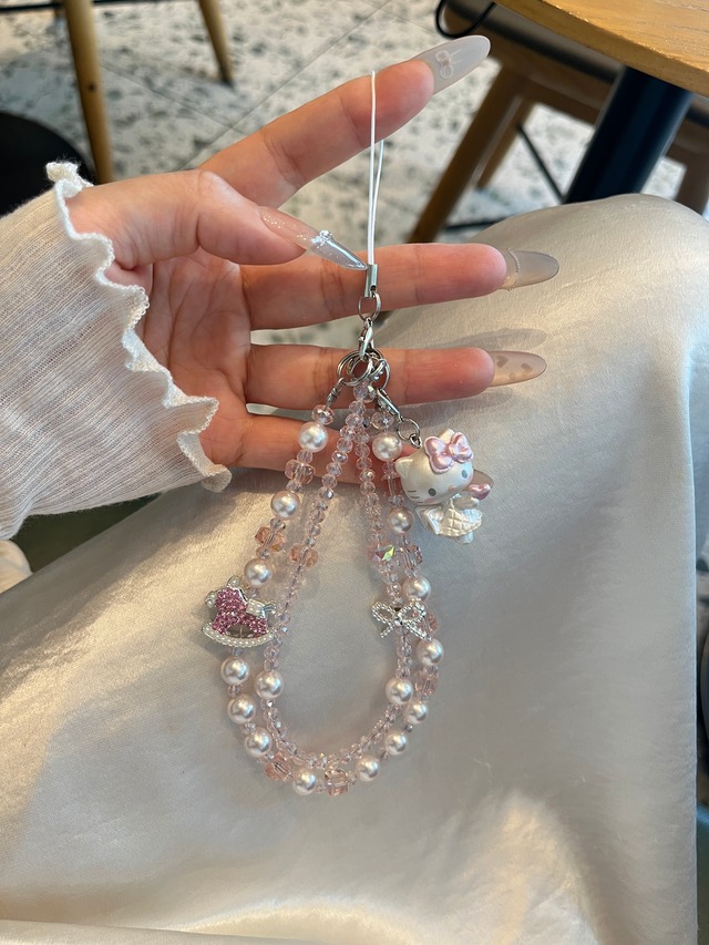 オリジナル手作りビーズストラップ PK4