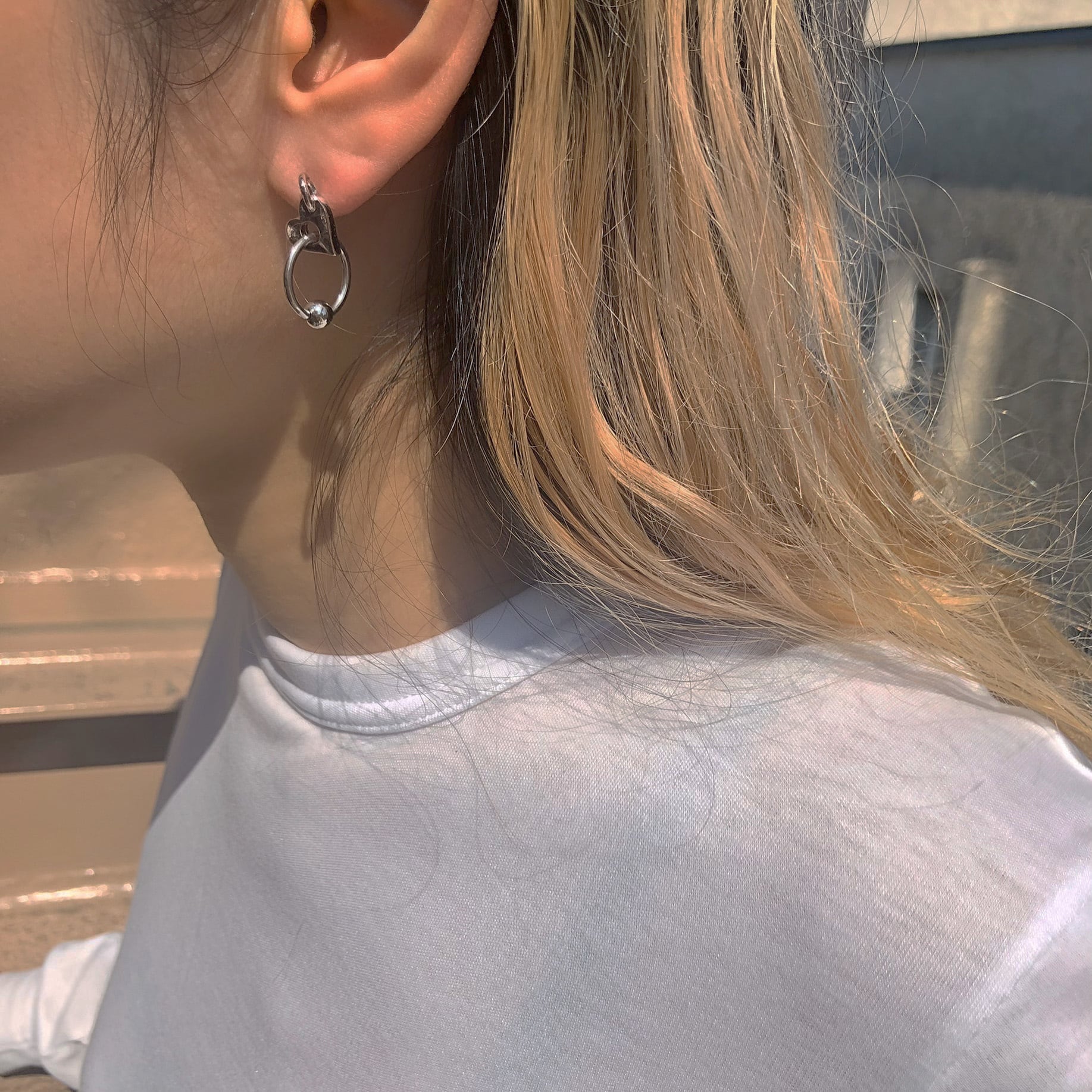 HEART HOLE bodypierced Earring片耳 #1752 ハートホールピアス