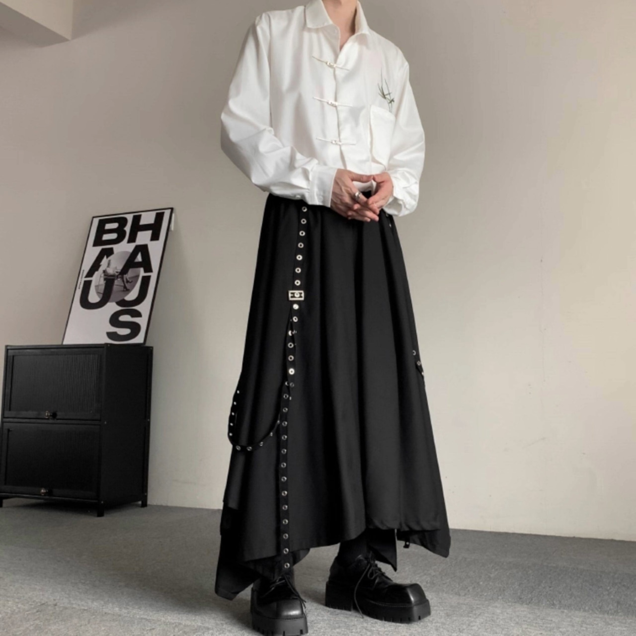 Asymmetric Layer Wide Pants / M–5XL　TB2626・画像4