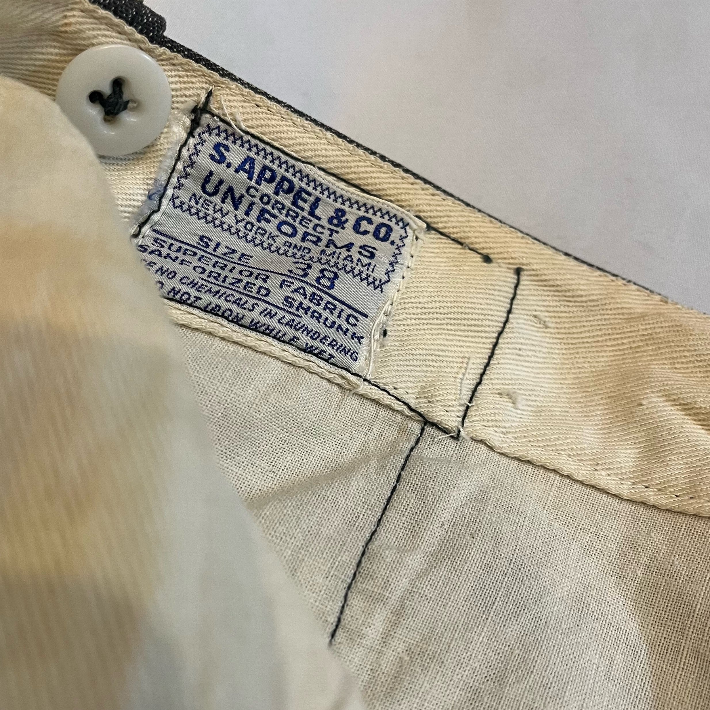 40s 50s vintage black chambray work pants ヴィンテージ ブラック
