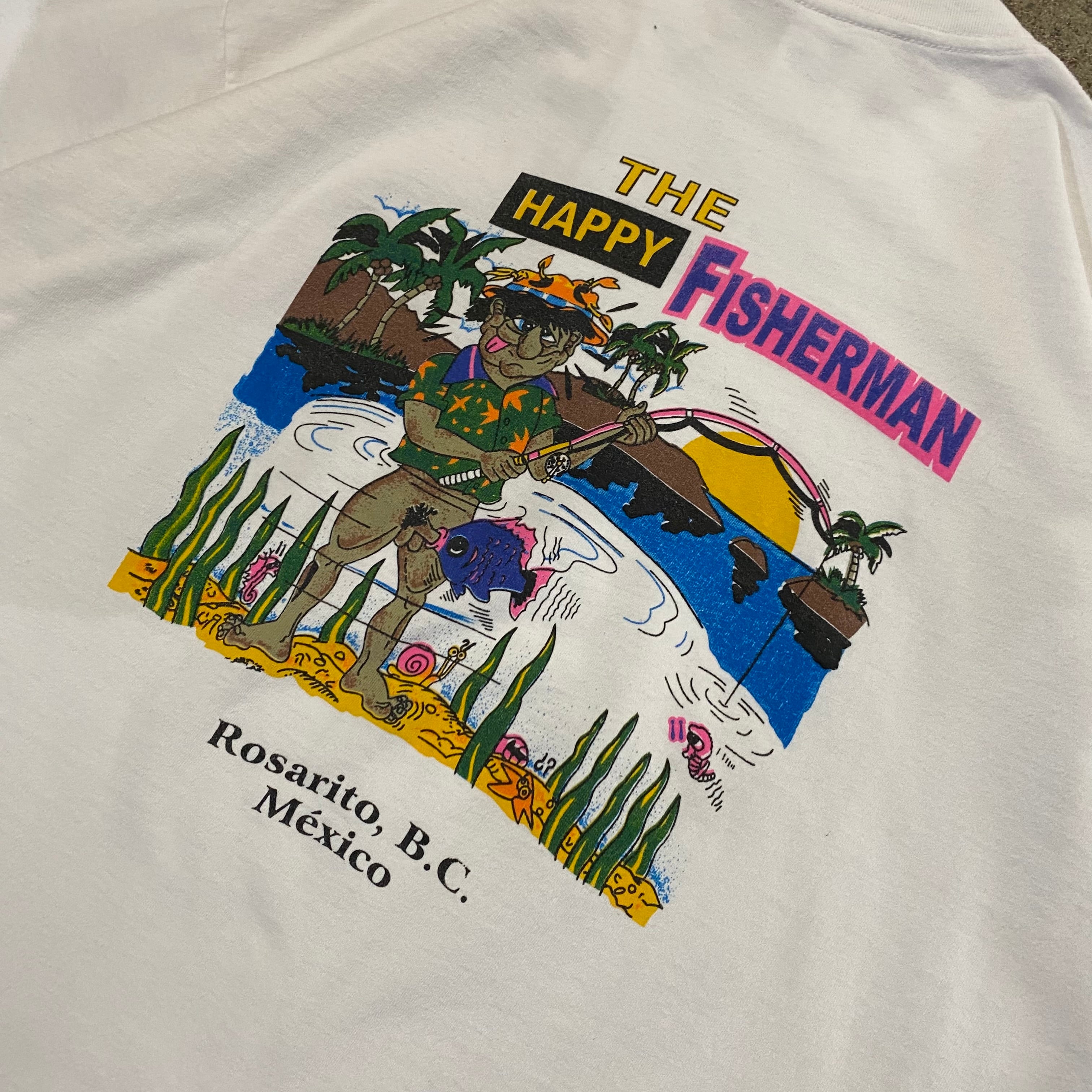 80s 超貴重 激レア T ハッピーフィッシャーマン us古着 釣り オールド 