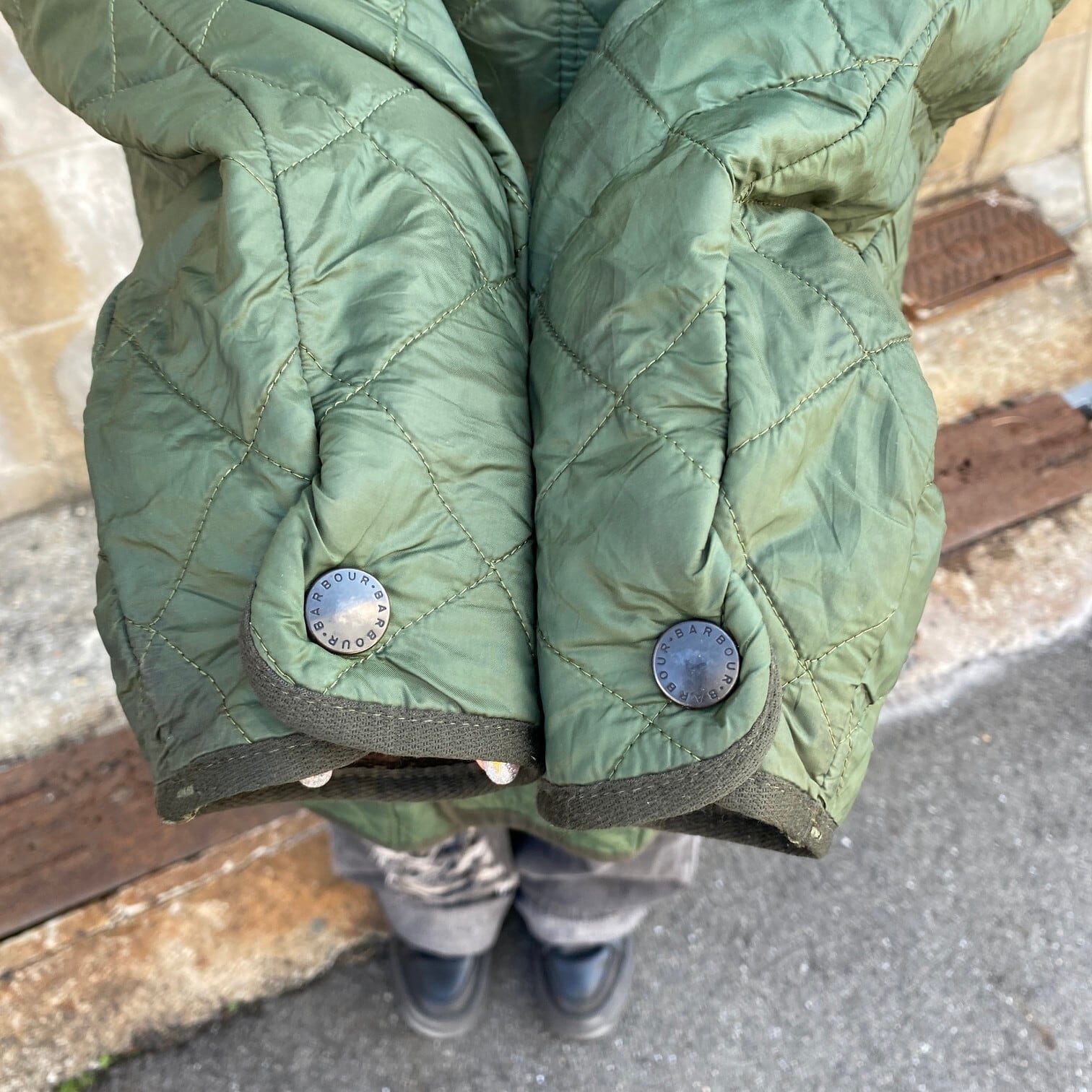保管 00s BARBOUR バブアー キルティング ジャケット ナイロン 