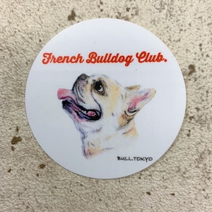 Bull.Tokyo オリジナル ステッカー Part.2 「- French Bulldog Club -」クリーム
