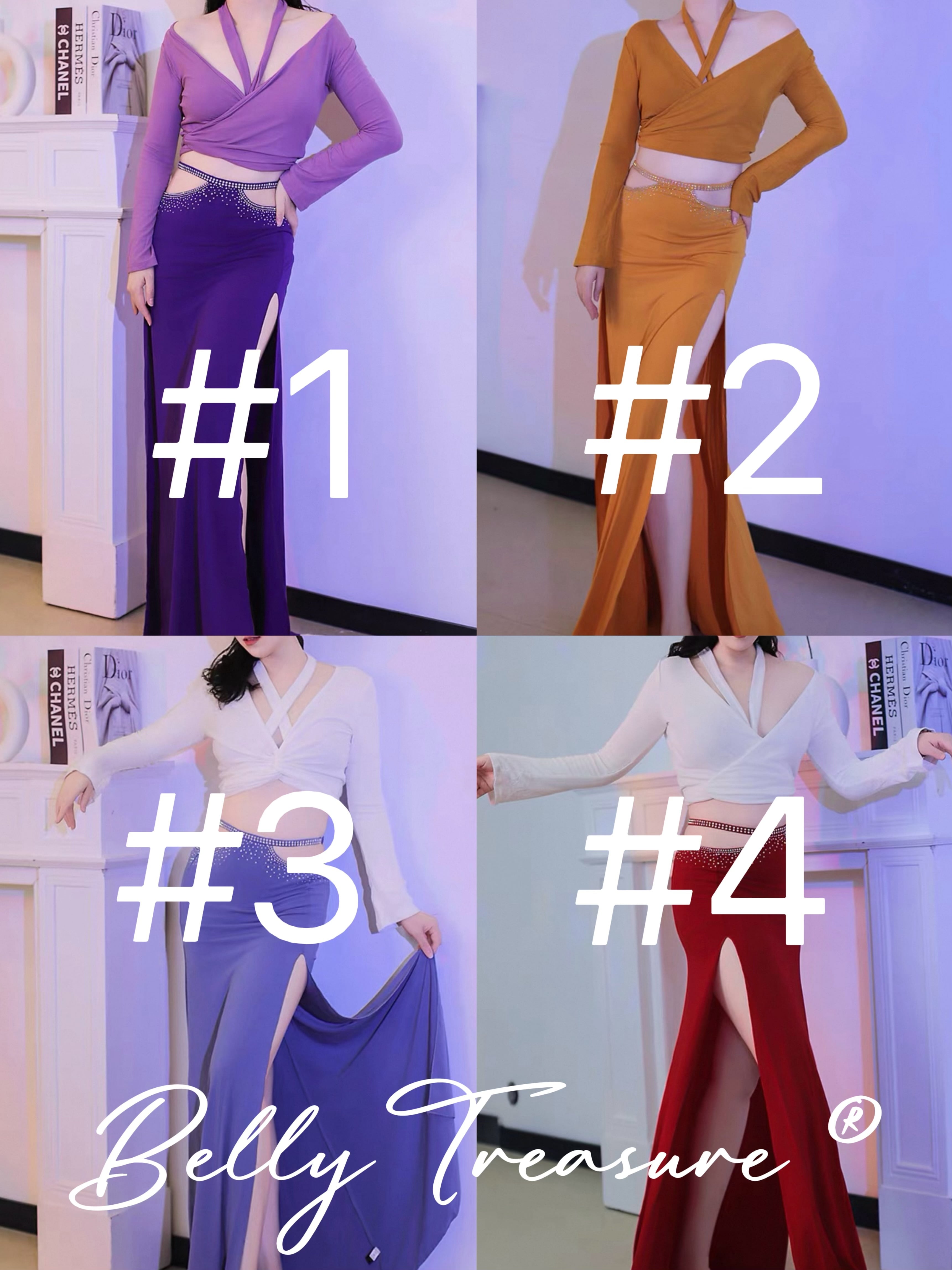 ベリーダンス レッスンウェア 4カラー MDW DQ058 202511