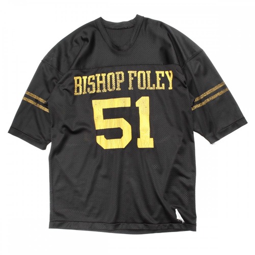 Champion Vintage Football T-shirt [Champion] [BISHOP FOLEY] [1970s-] Black Mesh