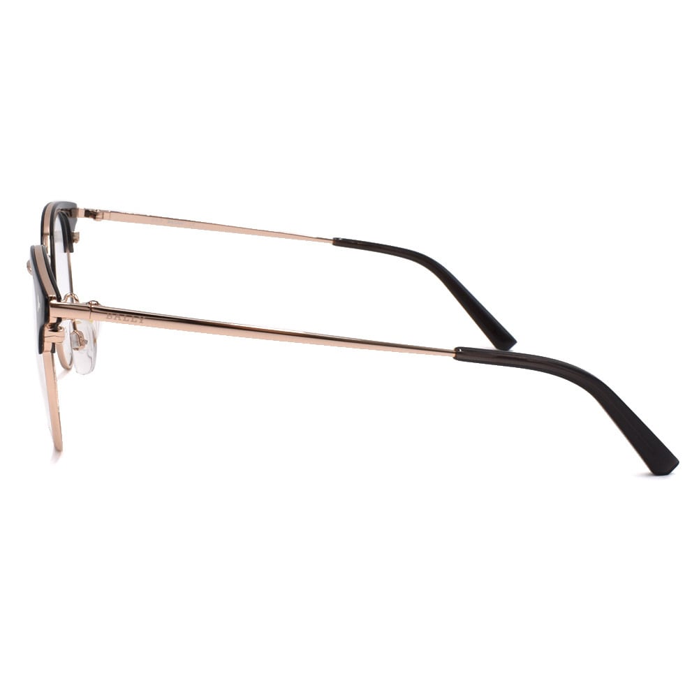 BALLY EYEWEAR GLASSES FRAME ASIAN FIT BY5049D 005 51 CHARCOAL PINKGOLD