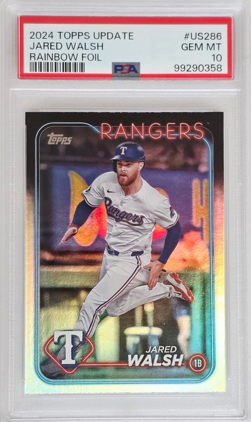 Jared Walsh PSA GEM MT 10 Rainbow Foil Topps Update