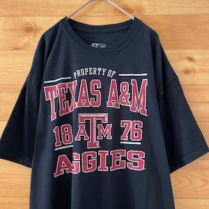【Russell】カレッジ テキサスA&M大学 プリント Tシャツ XL ビッグサイズ アメリカンフットボール AGGIES US古着